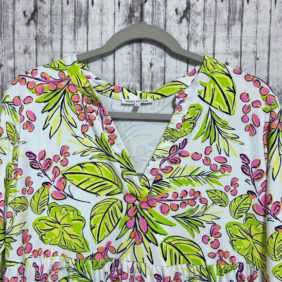 Mary Square Laguna Dress Vine Time Lime - Picture 3 of 8